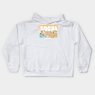 Sunny SoCal Cartoon Kids Hoodie